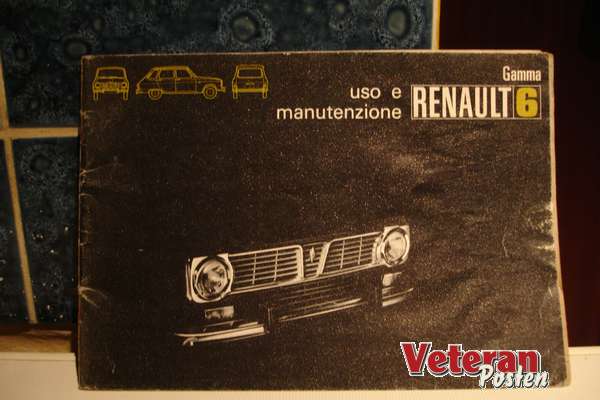 Instruktionsbog til Renault 6 